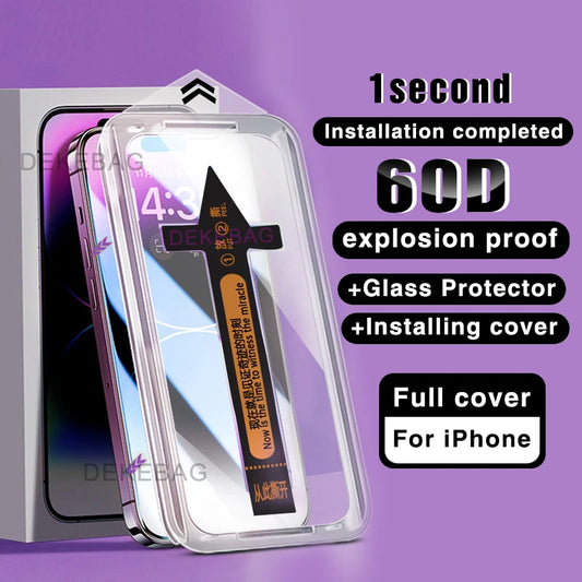 Screen Protector with Alignment Mounting Cover (60D Explosion Proof Tempered Glass)